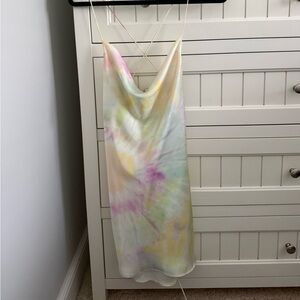 Zara Multicolor Tie-Dye Backless Dress